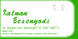 kalman besenyodi business card